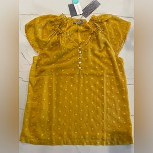 Danielrainn Yellow Blouse, Size M, NWT